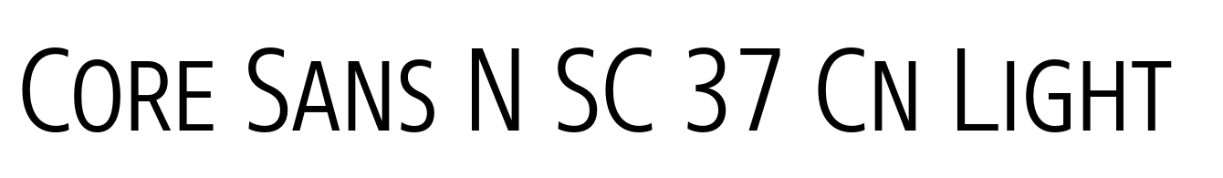 Core Sans N SC 37 Cn Light